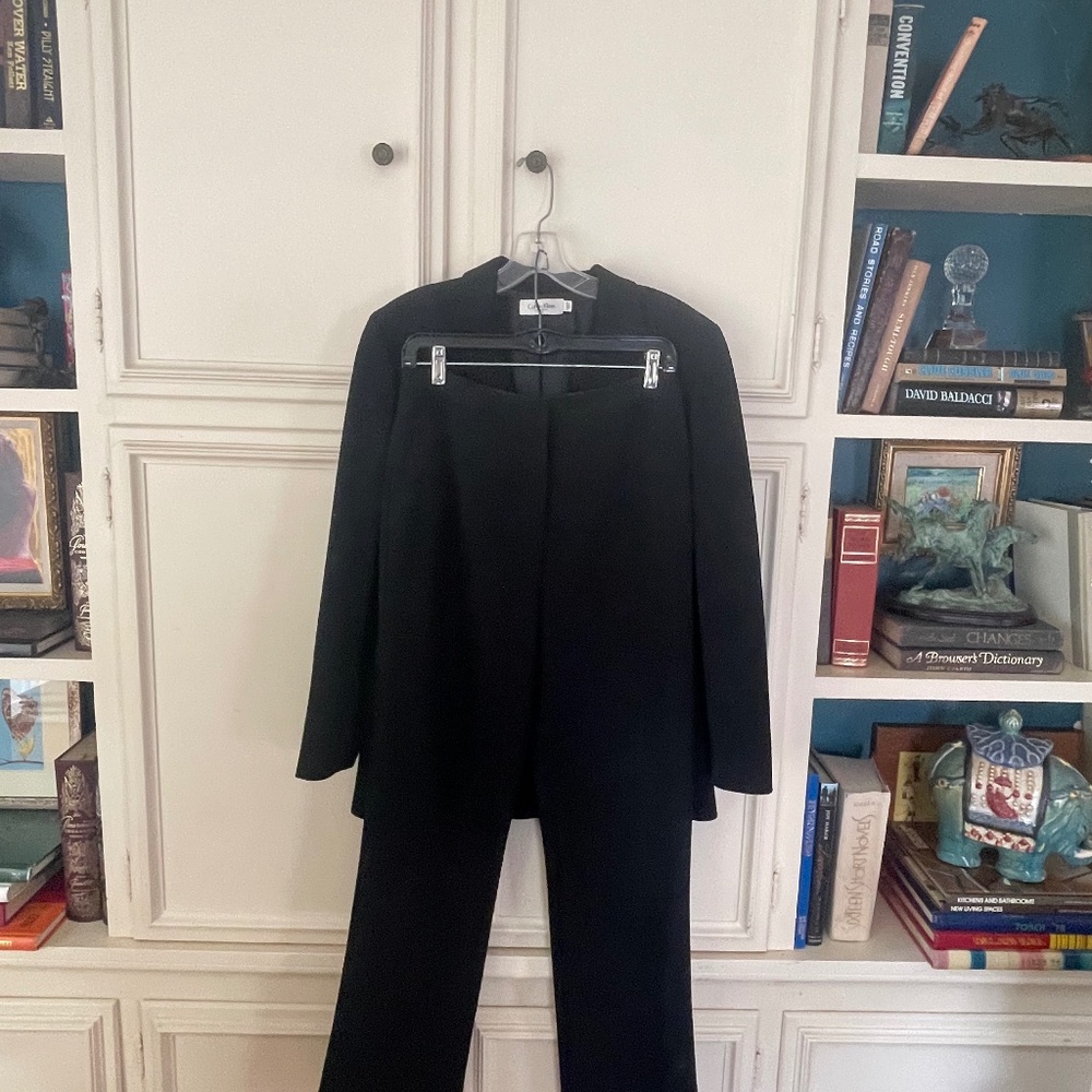Calvin Klein suit.